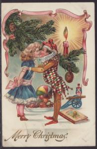 Merry Christmas,Girl Kissing Puppet