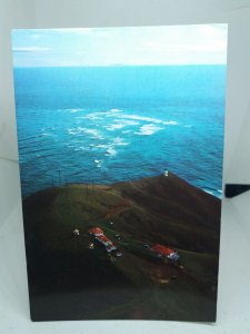 Cape Reinga Lighthouse Village Meeting of the Oceans New Zealand Vtg Postcard