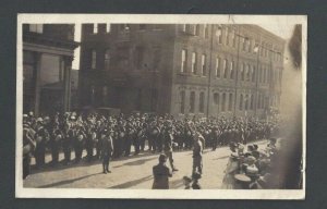1917 RPPC WW1 Men Waiting To Enlist