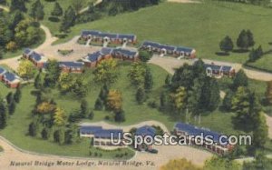 Natural Bridge Motor Lodge - Virginia VA Postcard
