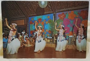 Rarotongan Hotel Traditional Dancing Rarotonga Cook Islands Vintage Postcard