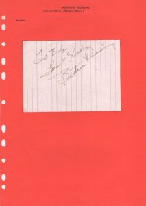 Bertice Reading Jazz Singer Vintage Hand Signed Autograph Page