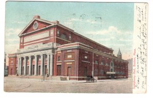 Symphony Hall, Boston, Massachusetts, Used, 1908 Flag Cancel