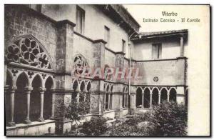 Old Postcard Viterbo Istituto Tecnico Il Cortile