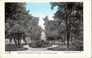 View of University Park, Indianapolis IN Undivided Back Vintage Postcard N15