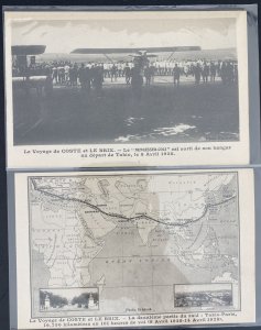 12 Early Aviation Postcards France Aeronautic Line  Complete Set 