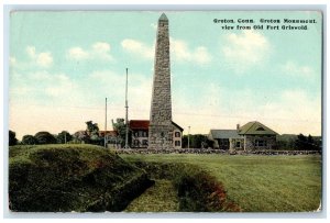 1923 Groton Monument View From Old Fort Griswold Groton Connecticut CT Postcard