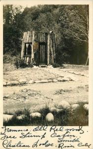1930s Smith River Del Norte California Chateau Lodge Redwood Stump House RPPC