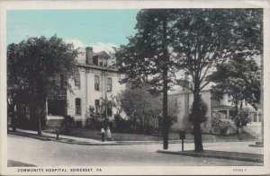 Postcard Community Hospital Somerset PA 1936