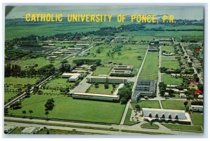 c1950's Air View Catholic University of Ponce Puerto Rico Unposted Postcard