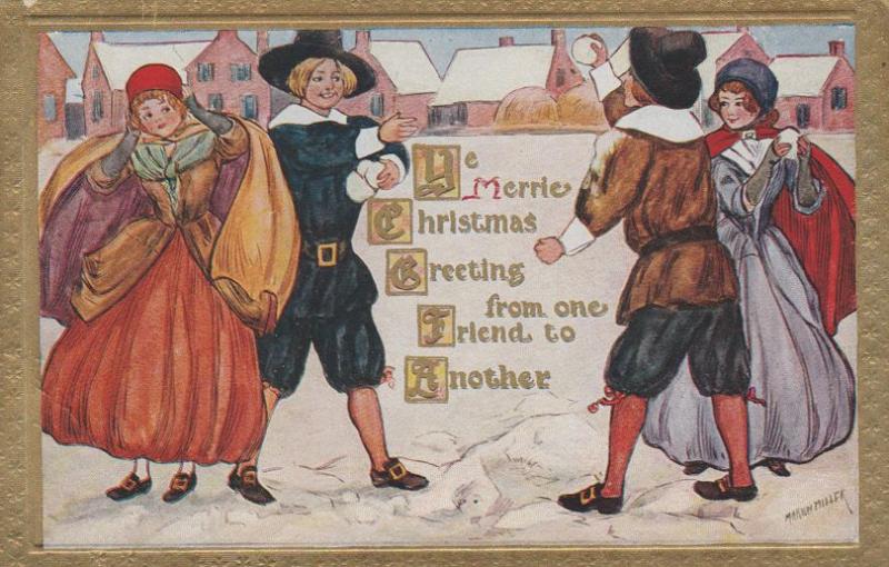 Merrie Christmas Greeting from Friend to Friend - pm 1911 - a/s M. Miller - DB