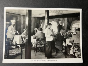 Mint Germany Graf Zeppelin Aviation RPPC Postcard Cover LZ 127 Chefs Dining