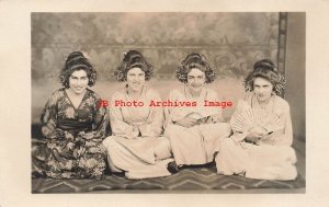 Studio Shot, RPPC, Green Dragon Studio, Women Wearing Kimono Robes, Sioux Falls