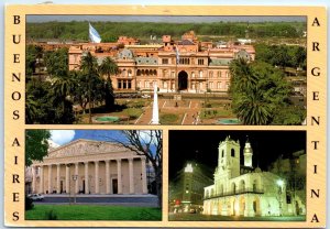 Postcard - Casa de Gobierno, Cathedral and Cabildo - Buenos Aires, Argentina