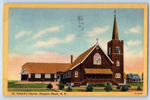 Hampton New Hampshire Postcard St. Patrick's Church Beach c1948 Vintage Antique