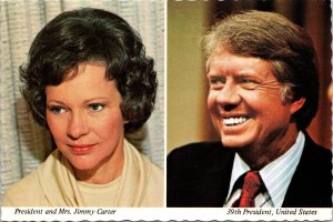 CONTINENTAL SIZE POSTCARD PRESIDENT AND MRS. JIMMY CARTER 39th PRESIDENT OF U.S.