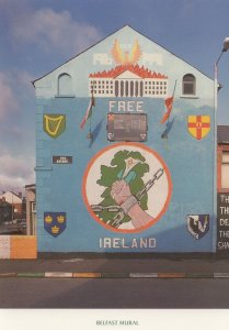 Belfast Mural Street Art Free Ireland Protest Postcard