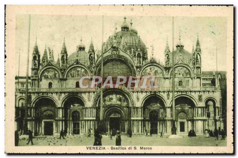 Old Postcard Venezia Marco Basilica Di S