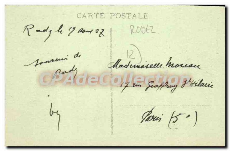 Postcard Old Rodez The Cathedral