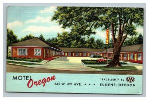 Vintage 1930's Advertising Postcard Motel Oregon 6th Avenue Eugene Oregon