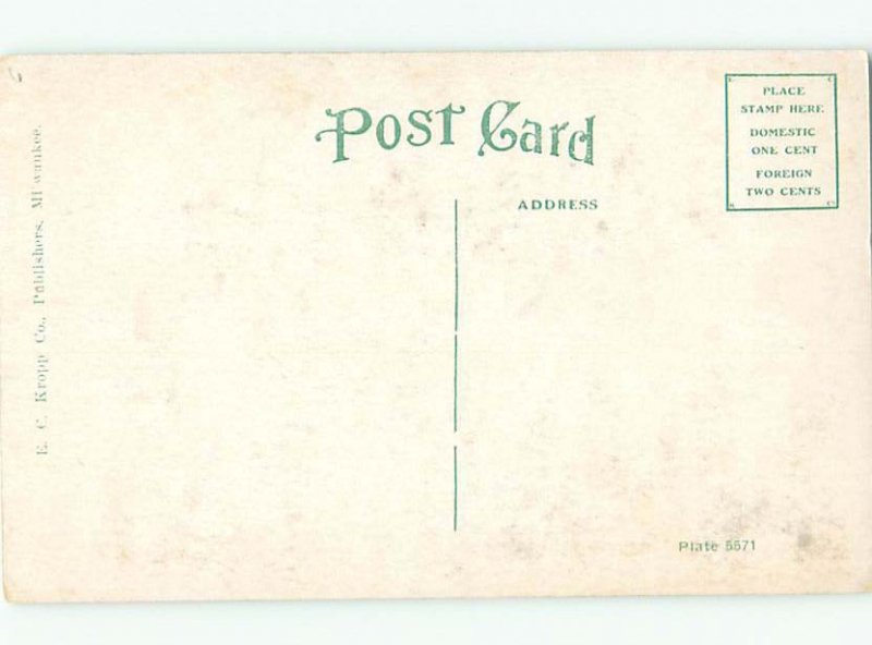 Divided-back RIVER SCENE Milwaukee Wisconsin WI AE6763