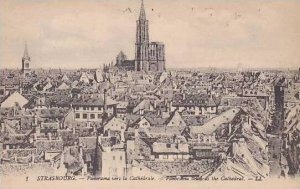 France Strasbourg Panorama vers la Cathedrale