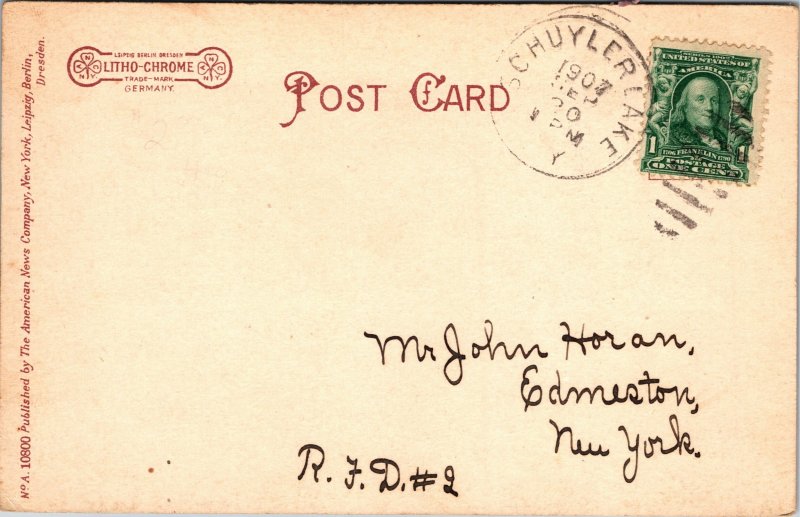 Postcard NY Richfield Springs Darrow House