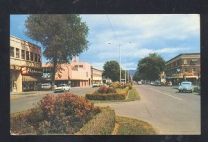 LONGVIEW WASHINGTON DOWNTOWN STREET SCENE OLD CARS VINTAGE POSTCARD