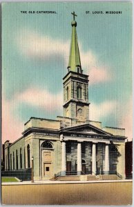 The Old Cathedral Saint Louis Missouri Walnut Street Religious Building Postcard