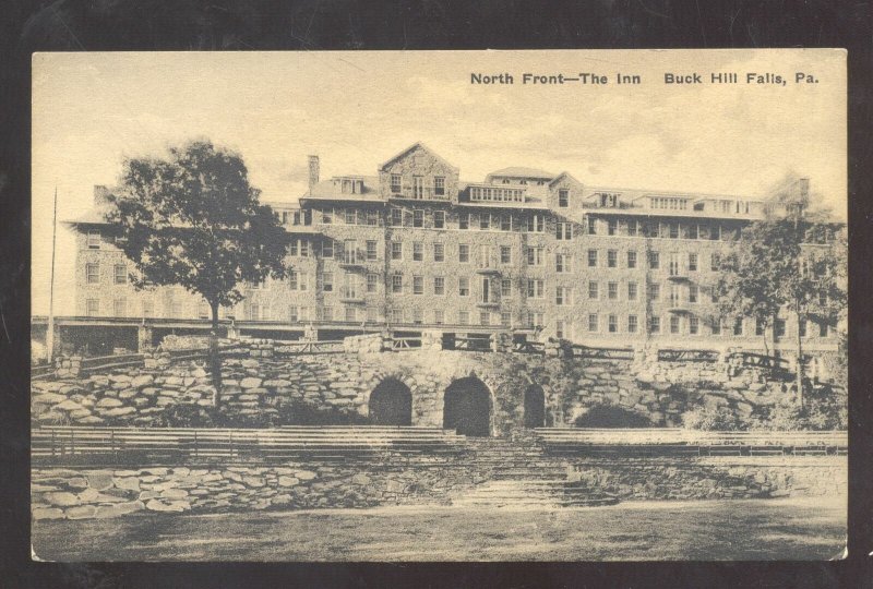 BUCK HILL FALLS PENNSYLVANIA PA. NORTH FRONT THE INN VINTAGE POSTCARD 1914