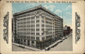 Houston Texas TX Kress Foster and Mason Buildings c1910 Vintage Postcard