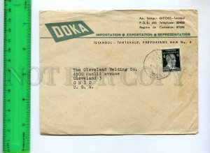 241948 TURKEY to USA 1948 year COVER w/ ADVERTISING DOKA