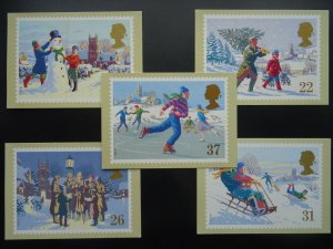 Post Office CHRISTMAS POSTCARD SET c1990 PHQ 131(b) 11/90 Design by J. Gorham