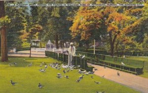 Florida St Petersburg Feeding The Pigeons In Williams Park