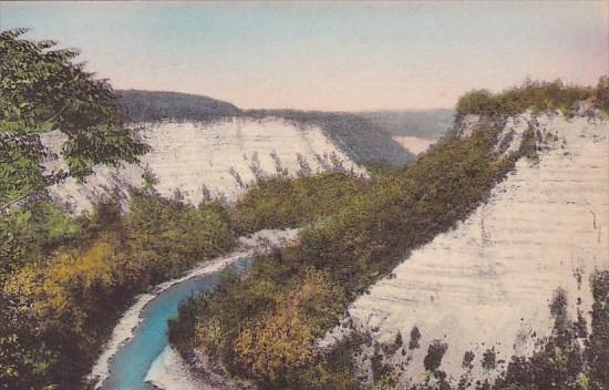 New York Letchworth State Park High Banks At Great Bend Elevation 700 feet Hi...