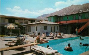 Palm Springs California Swimming Pool El Coronado Apt Hotel Postcard 21-8914 