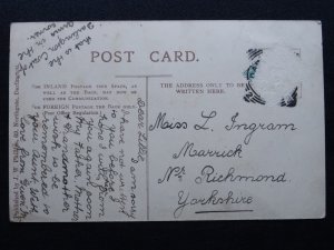 County Durham DARLINGTON Kings Head & Pease Monument c1910 Postcard