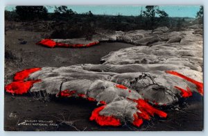 Hawaii HI Postcard RPPC Photo Kilauea Volcano Lava Hawaii National Park c1910's