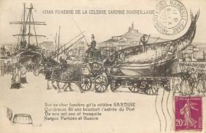 France Marseille surrealism - char funebre de la celebre sardine Marselaise 1932