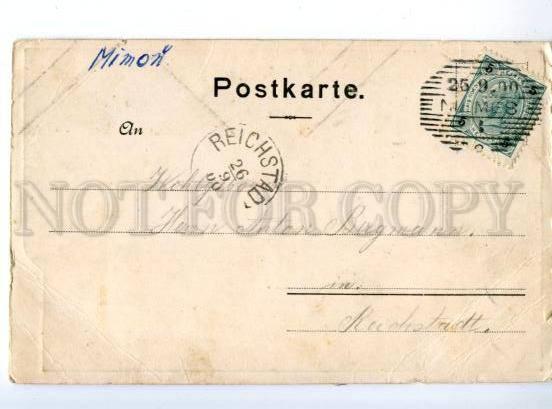 173414 CZECH GRUSS aus NIEMES Mimon Vintage postcard