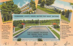 Moodus Connecticut Grand View Hotel Swimming Pool Vintage Postcard AA30719