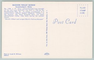 Kennebunkport Maine~Seashore Trolley Museum~Trolley Ride~Vintage Postcard