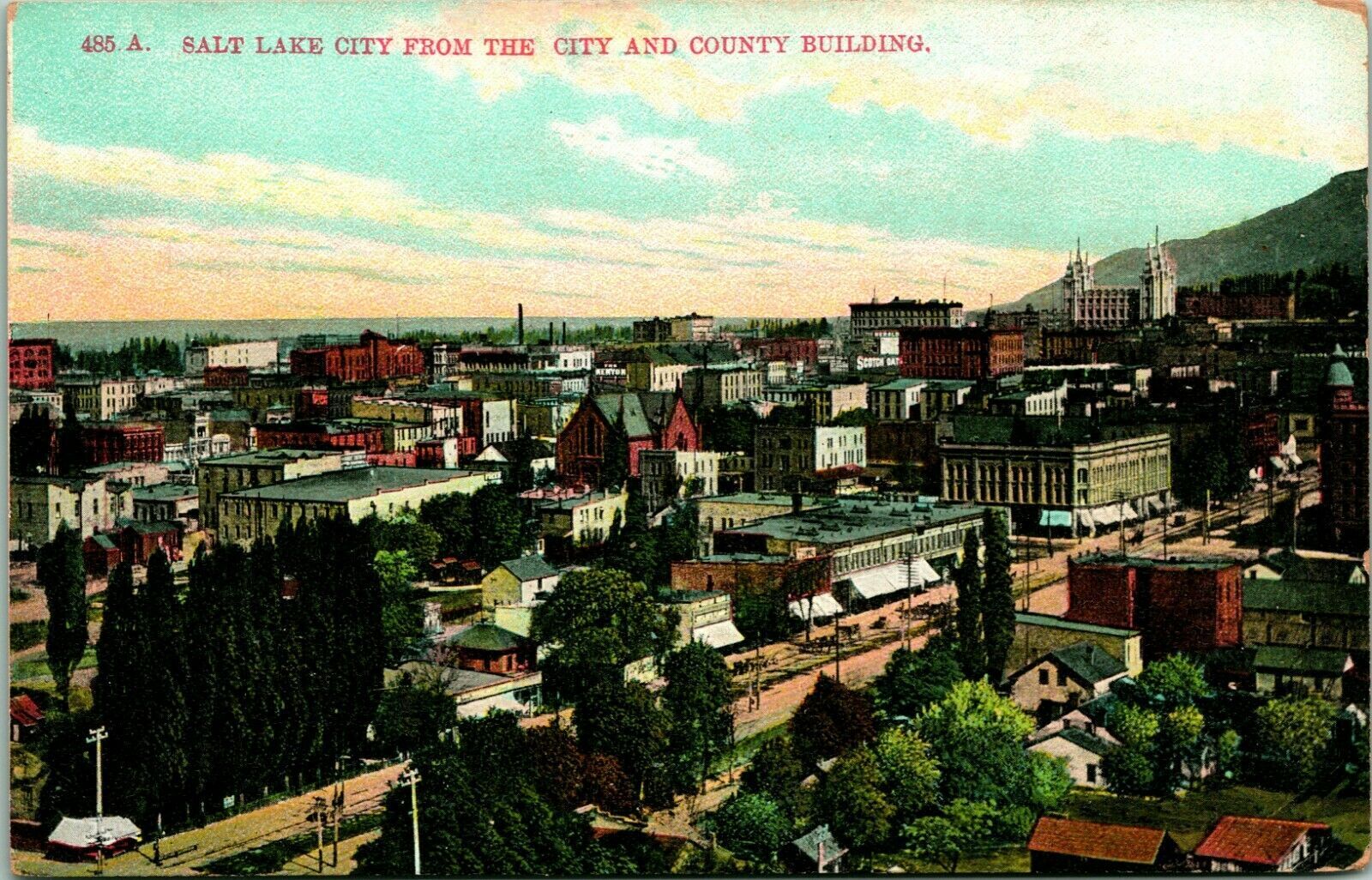 Download Vtg Postcard 1910s Salt Lake City Utah UT From The city and County Building UNP | United States ...