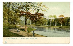 RI - Providence. Roger Williams Park, The Lake  (Tuck #5624)