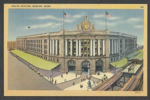 DATED 1942* BOSTON MA SOUTH STATION RR POSTED