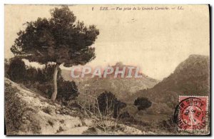 Old Postcard Eze View Taking the Grande Corniche