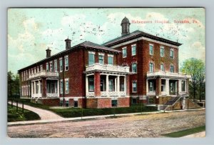 Scranton PA-Pennsylvania, Hahnemann Hospital, Vintage c1908 Postcard
