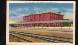  North Carolina postcard ACL Depot Rocky Mount