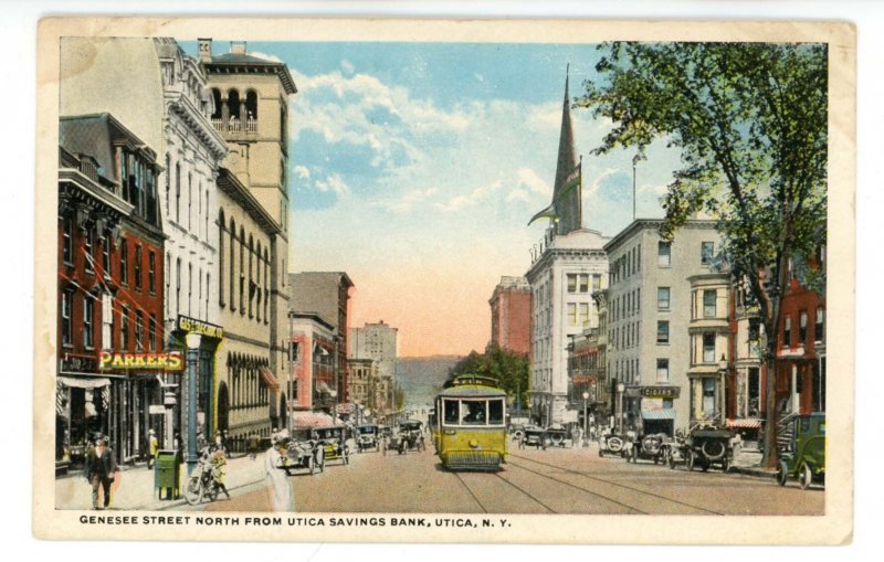 NY - Utica. Genesee Street, North from Utica Savings Bank