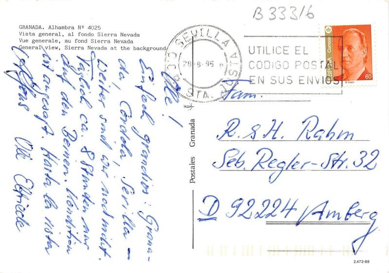 B33316 Granada General View Sierra nevada at the Background spain